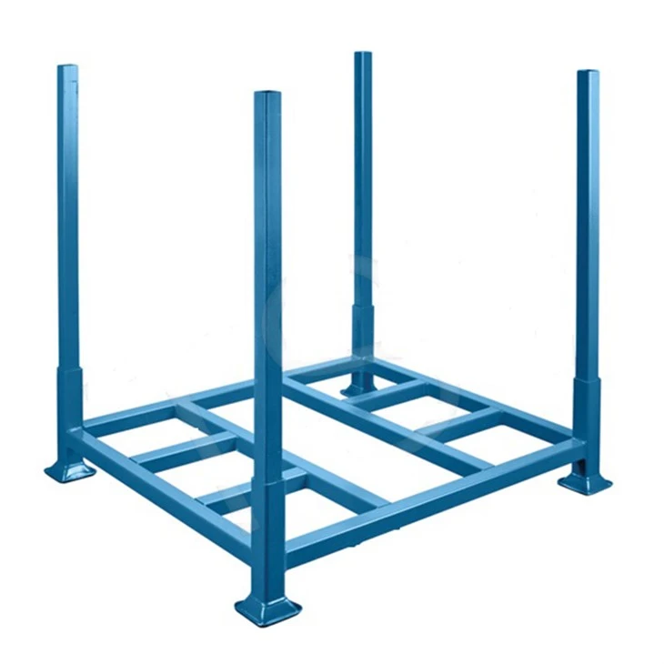 Estante de apilamiento de almacenamiento de almacén apilable plegable portátil